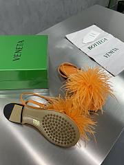 Bottega Veneta Orange Feather Dot Sandals - 6