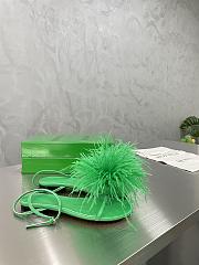 Bottega Veneta Green Feather Dot Sandals - 3
