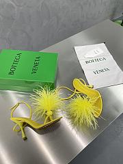Bottega Veneta Yellow Feather Dot Pumps - 5