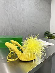 Bottega Veneta Yellow Feather Dot Pumps - 4