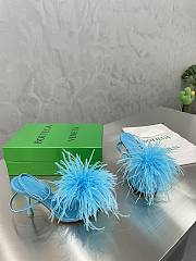 Bottega Veneta Blue Feather Dot Pumps - 6