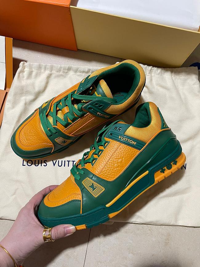 LV TRAINER SNEAKER GREEN YELLOW - 1