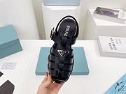 Prada Foam Logo Patch Round Toe Sandals Black - 2
