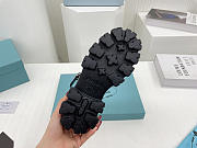 Prada Foam Logo Patch Round Toe Sandals Black - 6