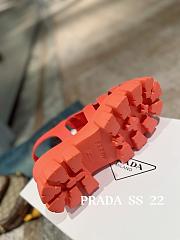 Prada Foam Logo Patch Round Toe Sandals Red - 5