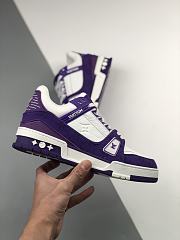 LV TRAINER SNEAKER PURPLE WHITE - 2