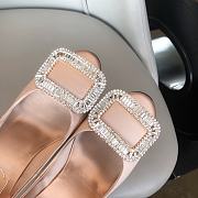 Belle Vivier Stone Buckle Pumps in Suede Beige - 3