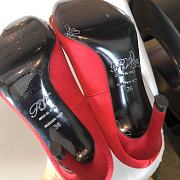 Belle Vivier Stone Buckle Pumps in Suede Red - 6