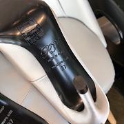 Belle Vivier Stone Buckle Pumps in Suede White - 4