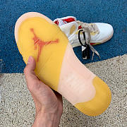 OFF-WHITE X Air Jordan 5 White/Fire Red 2022 CT8480-002  - 5