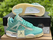 Off-White x Air Jordan 4 Sail Neptune/Tiffany Green CV9388-102 - 2