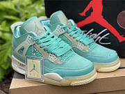 Off-White x Air Jordan 4 Sail Neptune/Tiffany Green CV9388-102 - 4
