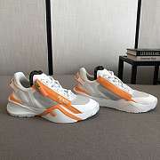 Fendi Flow White Yellow nylon and suede low-tops - 6