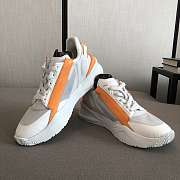 Fendi Flow White Yellow nylon and suede low-tops - 5