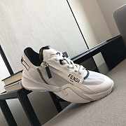 Fendi Flow White nylon and suede low tops - 5