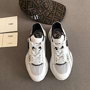 Fendi Flow White nylon and suede low tops - 4