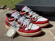 Air Jordan 1 Low White University Red Black Off-White 553558-118 - 6