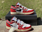 Air Jordan 1 Low White University Red Black Off-White 553558-118 - 4