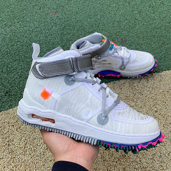  Nike Air Force 1 xOff-White Mid SP White/Clear-White