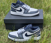 Air Jordan 1 Low White Navy Blue 553558-414 - 3