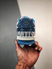 LOUIS VUITTON TRAINER SNEAKER BLUE - 4