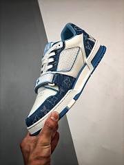 LOUIS VUITTON TRAINER SNEAKER BLUE - 3
