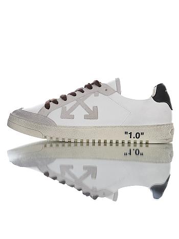 OFF-WHITE Vulc Low Eco Canvas White Brown FW21  OWIA178F21FAB0020130