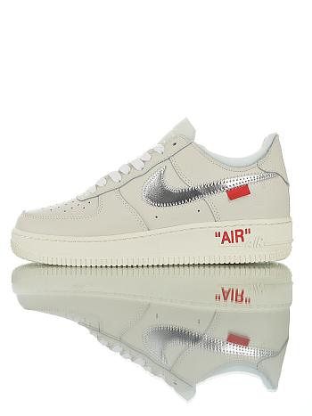 Off-White x Nike Air Force 1 Low 07 Queen Metallic Sliver Red AO4298-100