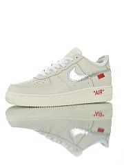 Off-White x Nike Air Force 1 Low 07 Queen Metallic Sliver Red AO4298-100 - 5