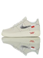 Off-White x Nike Air Force 1 Low 07 Queen Metallic Sliver Red AO4298-100 - 3