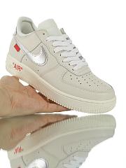 Off-White x Nike Air Force 1 Low 07 Queen Metallic Sliver Red AO4298-100 - 2