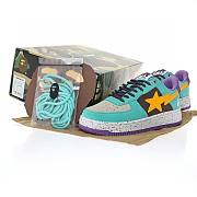 A Bathing Ape Bape Sta Teal Brown Yellow Suede - 1I20-191-008 - 4