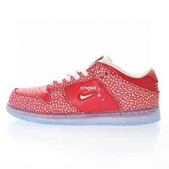 Stingwater x Nike Dunk Low SB Magic Mushroom University Red White DH7650-600
