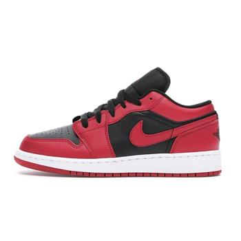 Air Jordan 1 Low Gym Red Black Pebbled 553560-605
