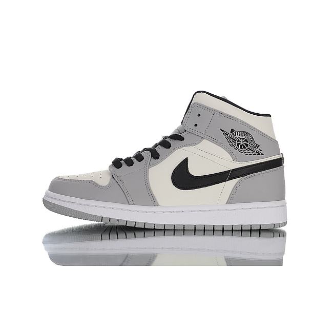 Air Jordan 1 Mid Light Smoke Grey 554724-092 - 1