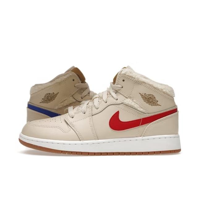 Air Jordan 1 Mid Fleece Pearl White (GS) - DO2207-264 - 1