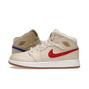 Air Jordan 1 Mid Fleece Pearl White (GS) - DO2207-264 - 1
