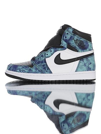 Air Jordan 1 Retro High Tie Dye White Black Green CD0461 100