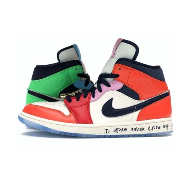 Air Jordan 1 Mid SE Fossil White CQ7629 100 - 1