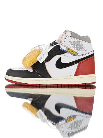 UNION AIR JORDAN 1 RETRO HIGH OG WHITE BLACK RED (2019 NEW VERSION) BV1300-106