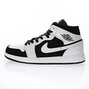 Air Jordan 1 Mid Black and White 554724 113 - 1