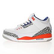 Air Jordan 3 Retro Knick White Blue Orange 136064 148 - 1