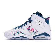 Jordan 6 Retro White Laser Fuchsia Green Abyss (GS) 543390 153 - 1