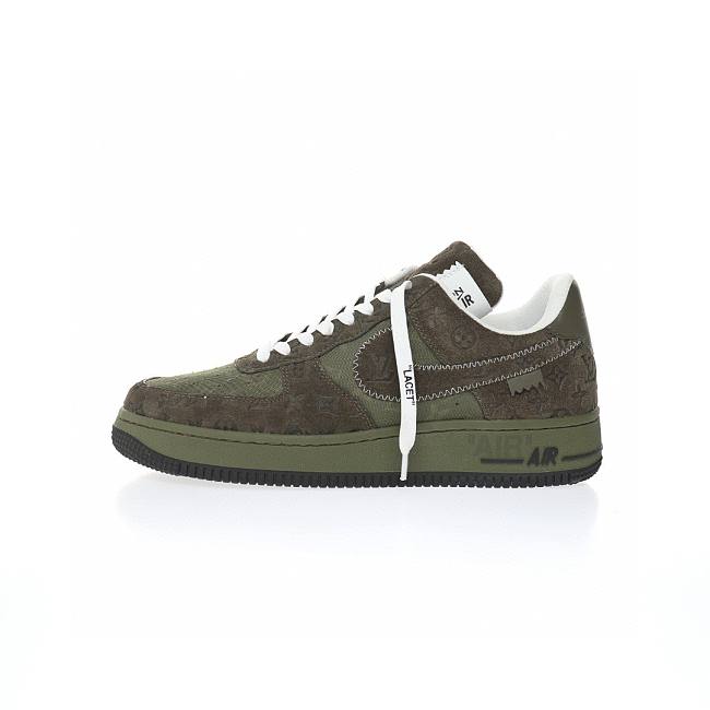 Louis Vuitton x Nike Air Force 1 Green Midnight Navy - 1