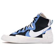 SACAI X NIKE BLAZER MID BLACK WHITE UNIVERSITY BLUE BV0071 001 - 1