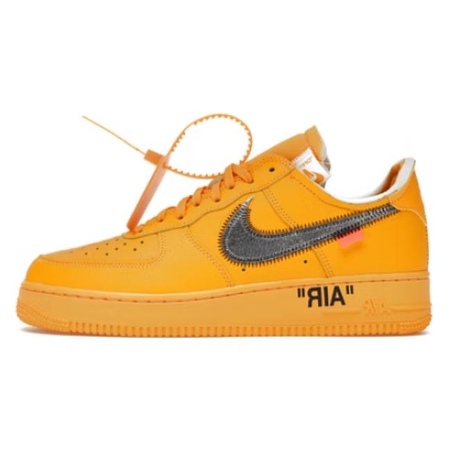 Nike Air Force 1 Low OFF-WHITE University Gold Metallic Silver DD1876 ...