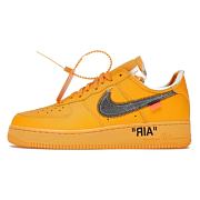 Nike Air Force 1 Low OFF-WHITE University Gold Metallic Silver DD1876-700 - 1