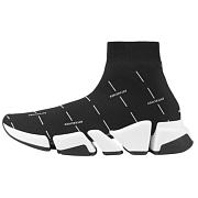 Balenciaga Speed 2.0 Black White Logo (W) 645420W2DBT1090 - 1