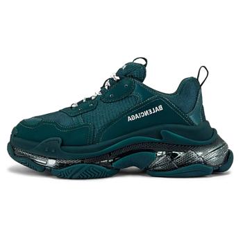 Balenciaga Triple S Clear Sole Full Dark Green 541624W2GA13210