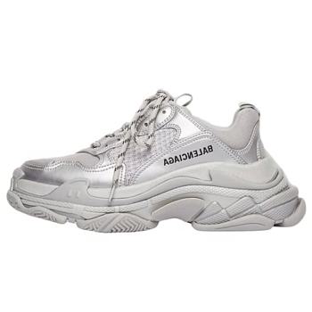Balenciaga Triple S in Sliver Mettalic double foam and Mesh 524039 W2FS2 8100